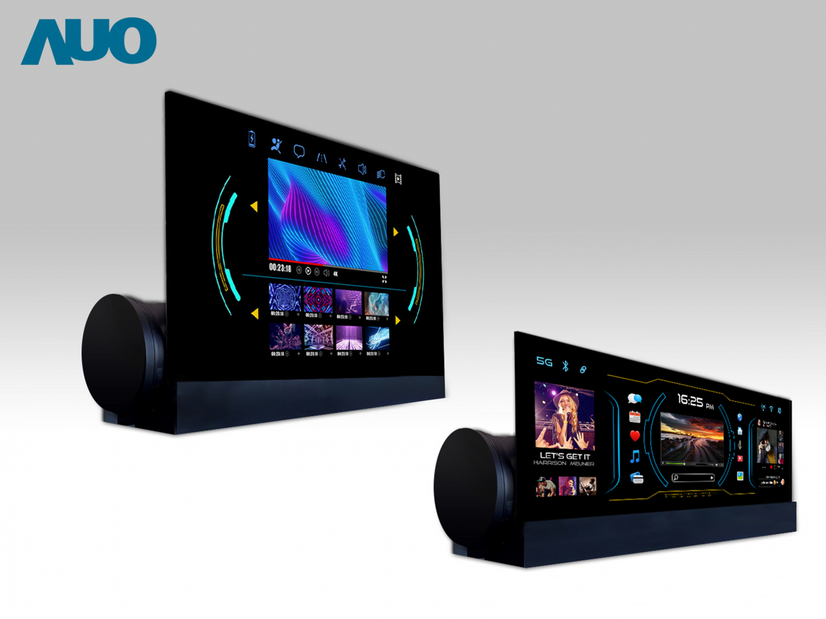 友達14.6吋可捲式Micro LED面板，導入車內資訊、影音娛樂及駕駛安全系統，翻轉智慧移動場域