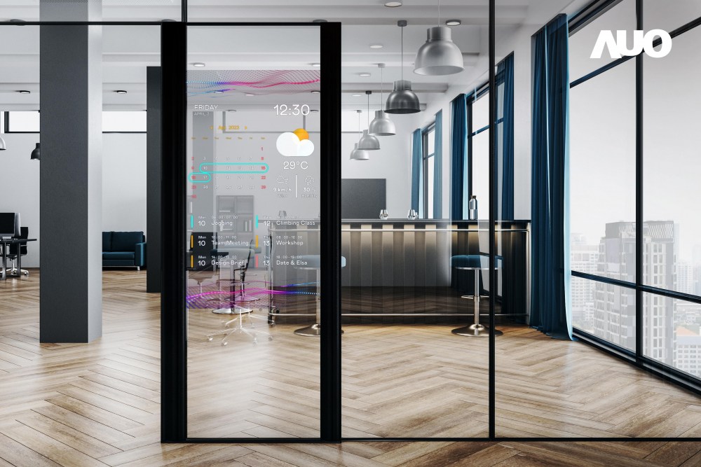 60吋Micro LED透明窗屏显示器，可依需求调整并延伸应用于不同场域，包括汽车侧窗或家庭玄关、智慧橱窗、商业展示等面向，提供丰富的信息娱乐内容