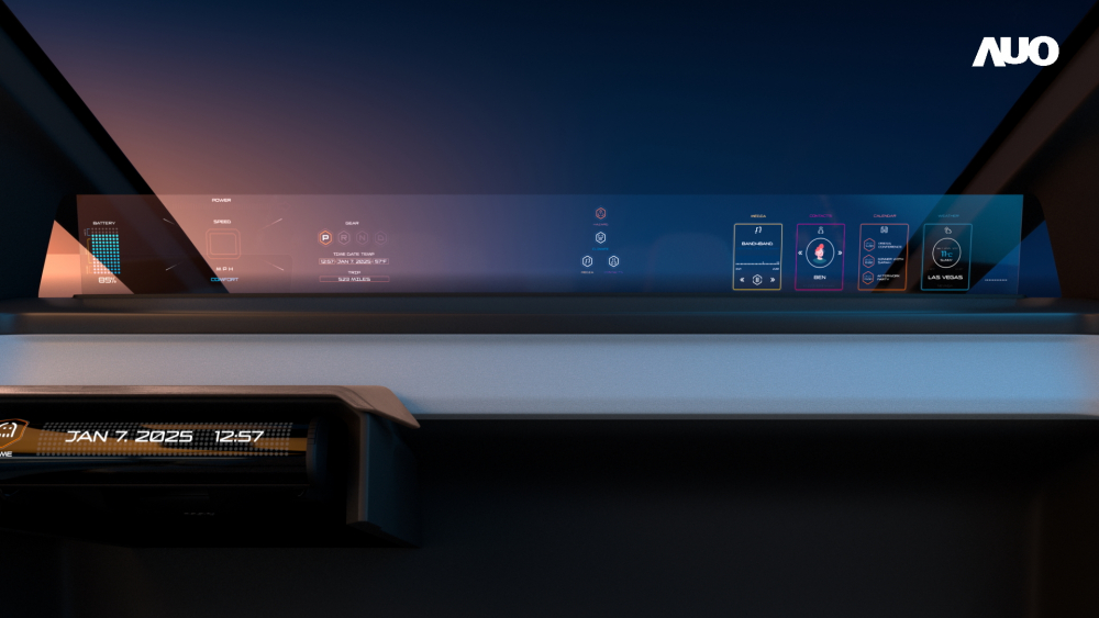 k1体育无界透明显示接口(Horizon Image Glass)透过车运算方案整合仪表板、中控台及副驾显示器，一体式全景呈现，提供乘用者清晰的前方视野、行车必要信息与娱乐功能