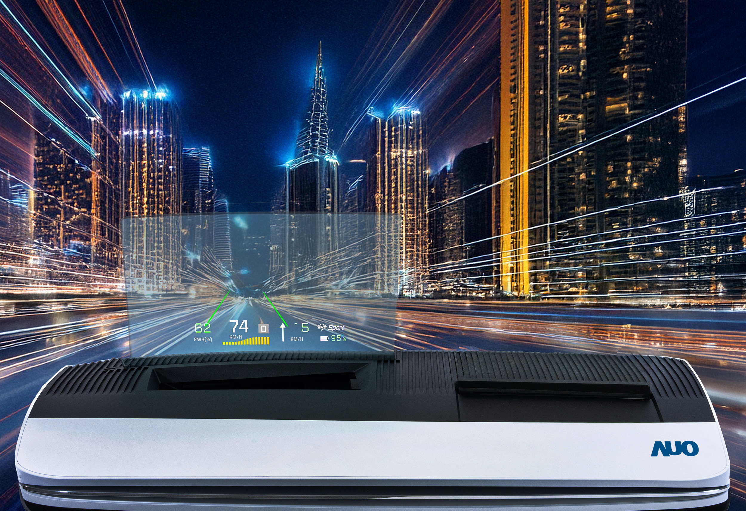 k1体育推出13吋Micro LED抬头显示器，提供高入眼亮度、高色彩饱和度的显示质量，在阳光下或黑暗中都清晰可见，并利用Micro LED模块体积小的优势，解决车用空间有限的痛点